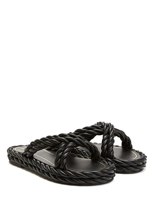 Siyah Kadın Deri Terlik - Görsel 3