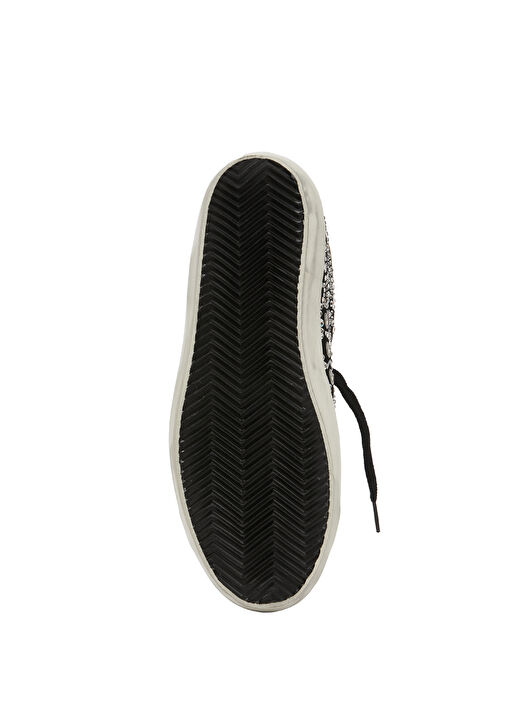 LTD Edition Siyah Silver Kadın Deri Sneaker - Görsel 6