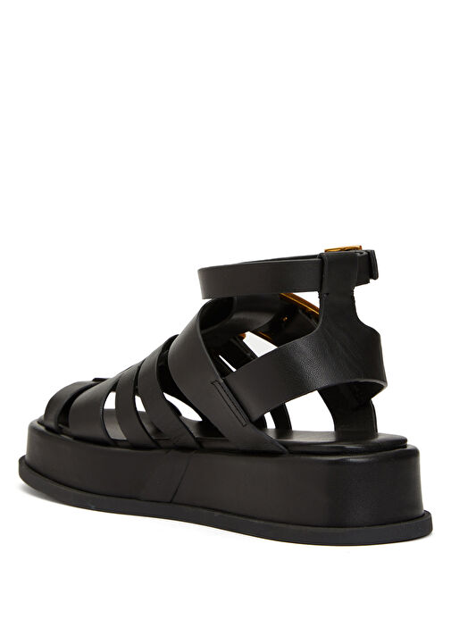 Divarese Divarese Siyah Kadın Deri Sandalet Beymen'de! Siyah - 4. görsel