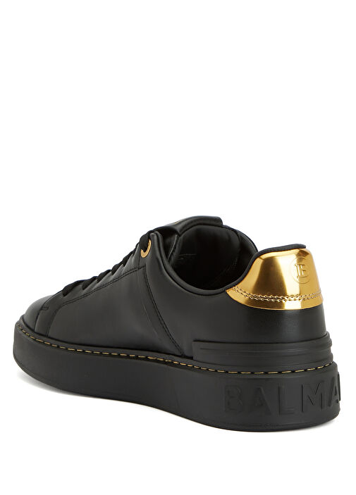 B-Court Siyah Gold Kadın Deri Sneaker - Görsel 4