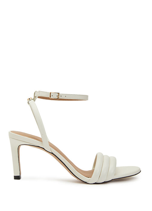 Beyaz Kadın Deri Sandalet - Görsel 7