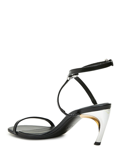 Armadillo Siyah Kadın Deri Sandalet - Görsel 4