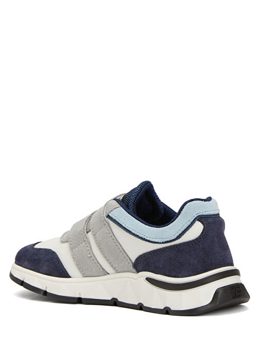 Mavi Beyaz Erkek Çocuk Deri Sneaker - Görsel 4