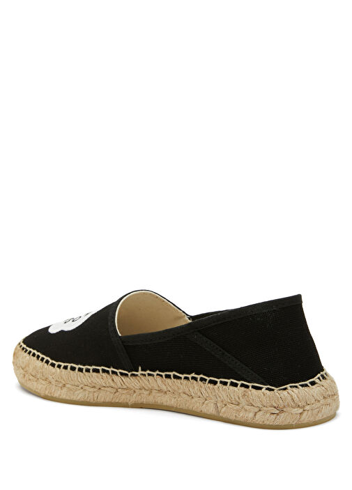 Siyah Logo Nakışlı Kadın Espadril - Görsel 4