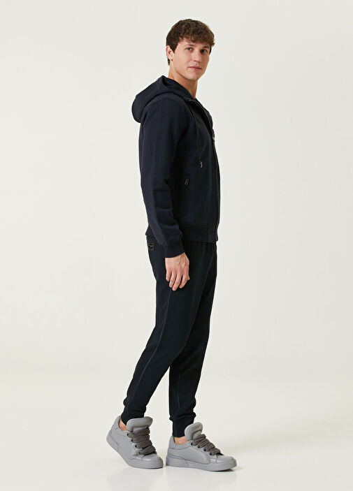 Dolce&Gabbana - Lacivert Kapüşonlu Fermuarlı Sweatshirt - Lacivert