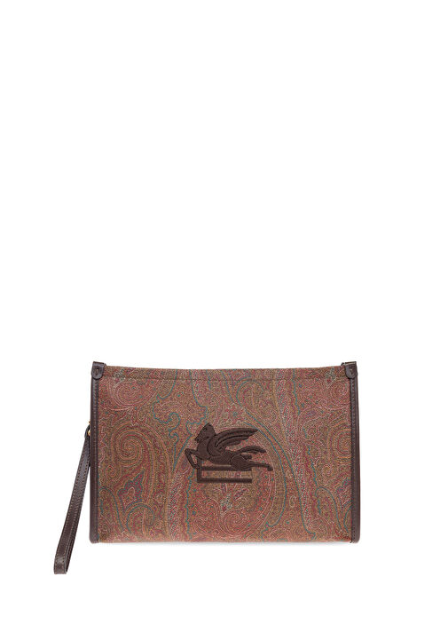 Kahverengi Etnik Desenli Erkek El Portföyü - Görsel 2