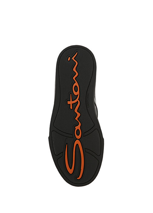 Siyah Erkek Deri Sneaker - Görsel 6