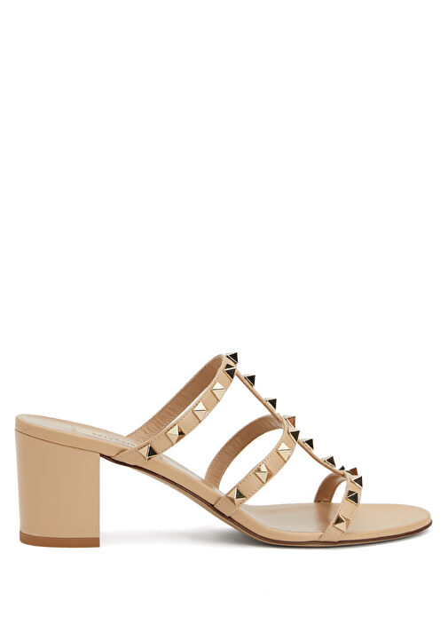 Rockstud Kum Kadın Deri Terlik - Görsel 2