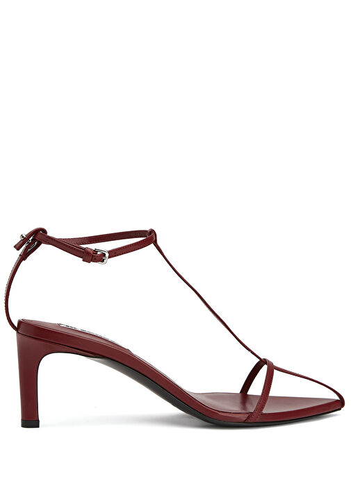 Cage Kırmızı Kadın Deri Sandalet - Görsel 2