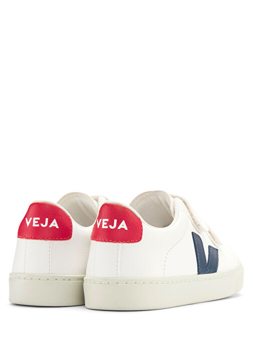 Beyaz Logo Detaylı Unisex Çocuk Deri Sneaker - Görsel 4