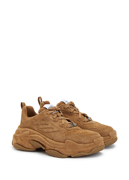 Triple S Taba Erkek Süet Sneaker - Görsel 3