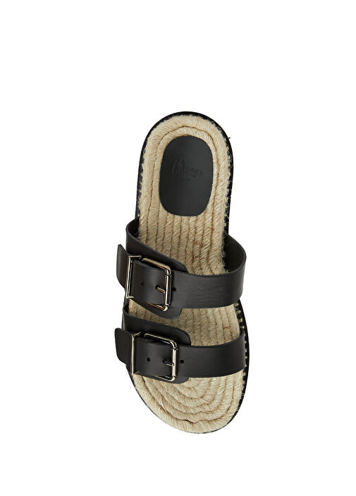 Siyah Kadın Deri Terlik - Görsel 10