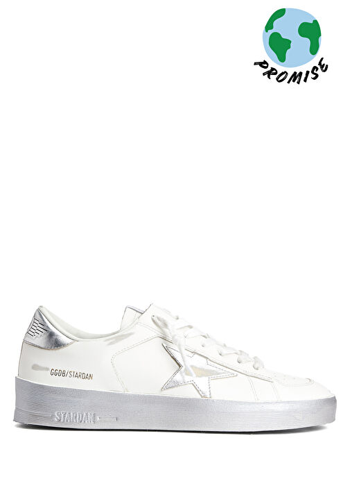 Stardan Beyaz Silver Kadın Deri Sneaker - Görsel 2