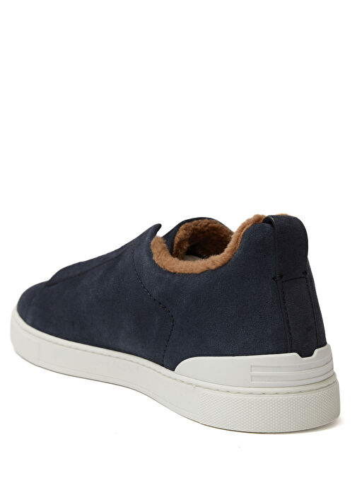Lacivert Erkek Süet Sneaker - Görsel 4