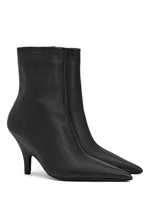 Siyah Kadın Deri Bot - Görsel 3