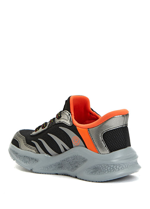 Meteor-Lights Siyah Silver Erkek Çocuk Sneaker - Görsel 4