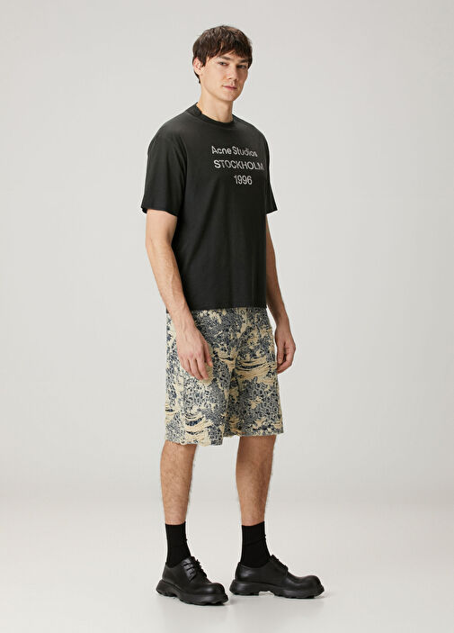 Acne Studios Siyah Erkek Siyah Organik Pamuk T-shirt 1903520 | Beymen