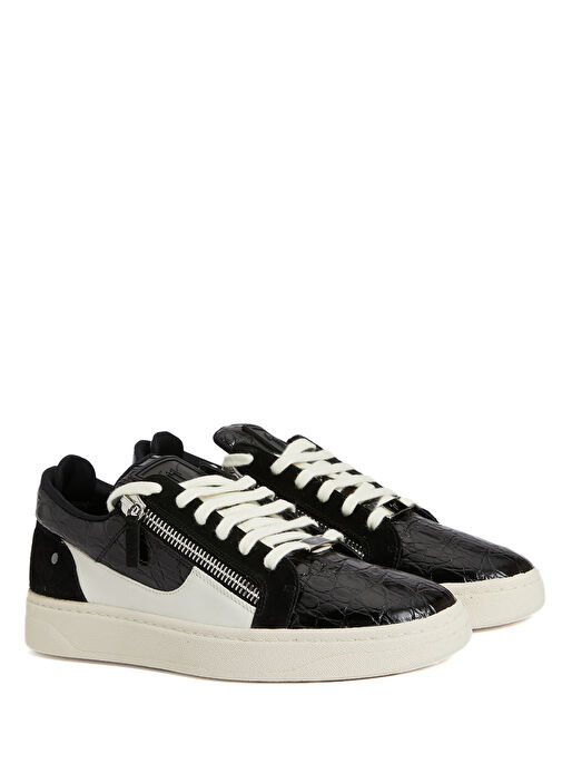 Siyah Erkek Deri Sneaker - Görsel 3