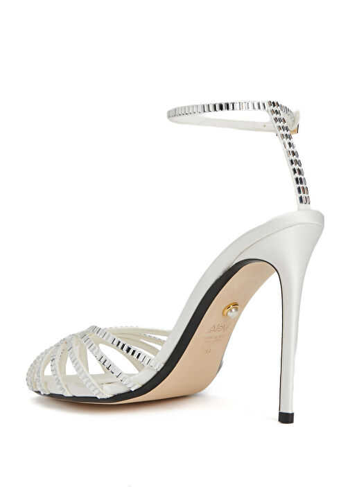 Penelope Beyaz Kadın İpek Sandalet - Görsel 4