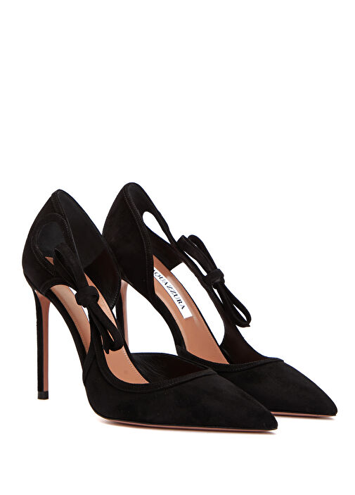 Soave Siyah Deri Topuklu Ayakkabı - Görsel 3