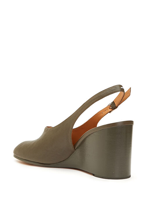 Maison Margiela Vizon Maison Margiela Tabi Wedge Deri Topuklu Ayakkabı