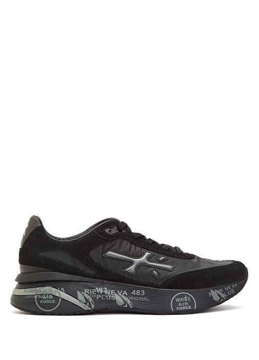 め Premiata Siyah Erkek Moerun 6445 Siyah Logo Detaylı Erkek Sneaker