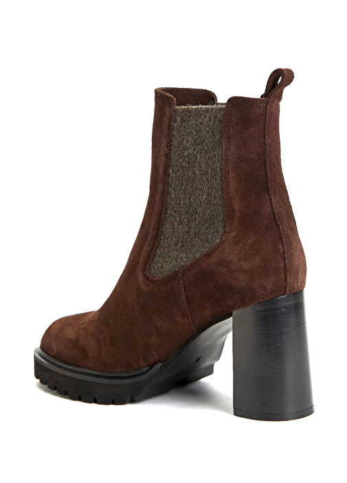 Kahverengi Kadın Süet Bot - Görsel 4