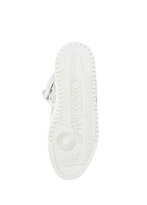 Beyaz Lila Kadın Deri Sneaker - Görsel 6