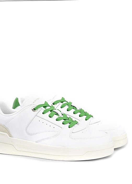 Basket Beyaz Yeşil Kadın Deri Sneaker - Görsel 7