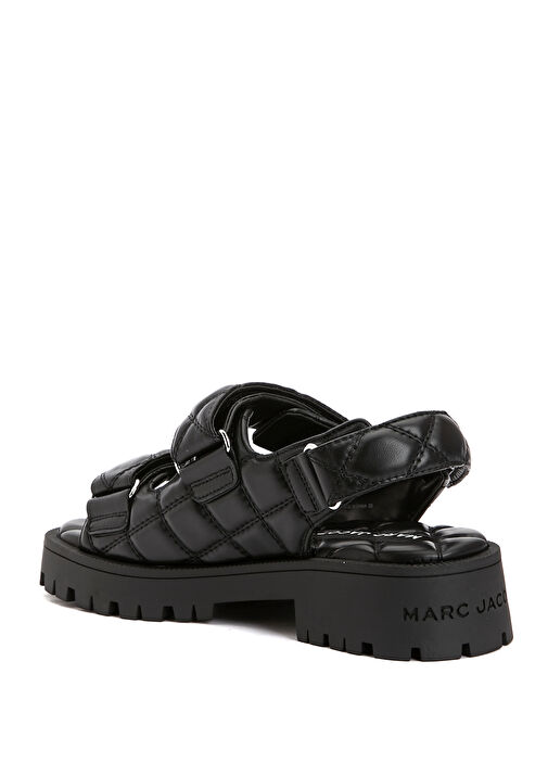 Siyah Kadın Deri Sandalet - Görsel 4