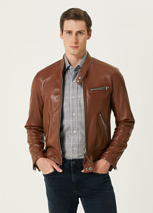 【関税&送料込み】Tom Ford Dark Brown Leather Jacket Tom Ford - Brown Leather Jacket