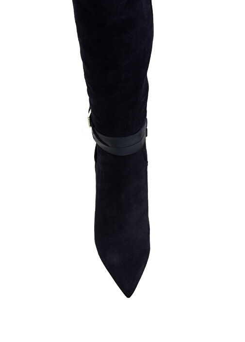 Divarese Lacivert Divarese Deri Kadın Çizme