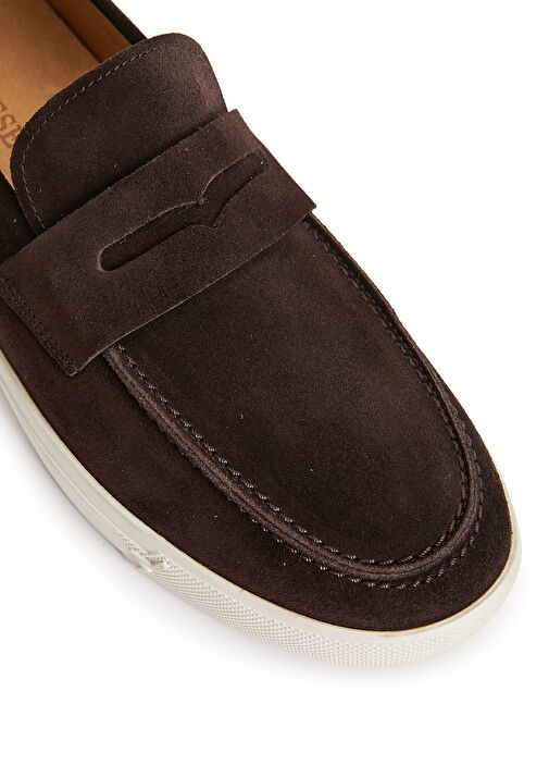 Acı Kahve Kadın Deri Loafer - Görsel 7