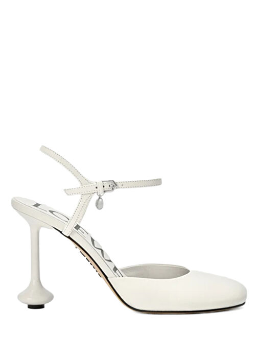 Toy Beyaz Deri Topuklu Ayakkabı - Görsel 2