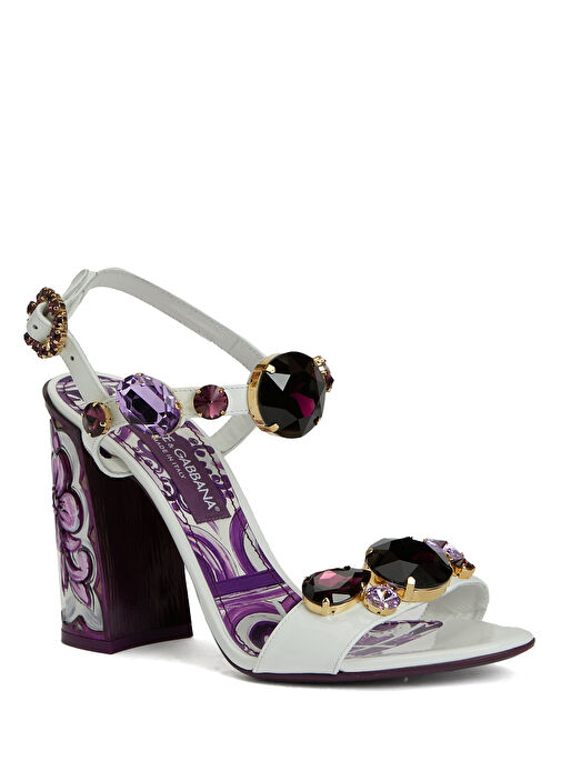 Mor Kadın Deri Sandalet - Görsel 3