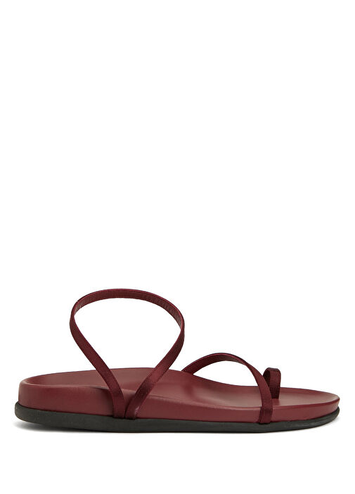 Eleftheria Footbed Bordo Kadın Deri Sandalet - Görsel 2