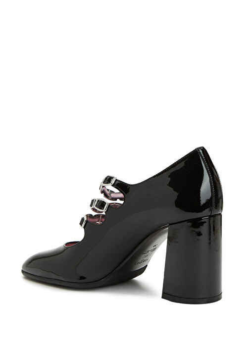 Keel Siyah Rugan Topuklu Ayakkabı - Görsel 4