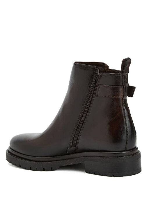 Kahverengi Kadın Deri Bot - Görsel 4