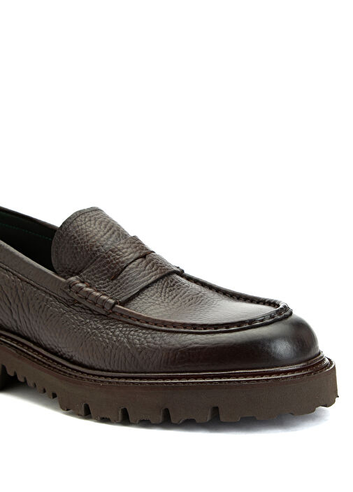 Kahverengi Erkek Deri Loafer - Görsel 7