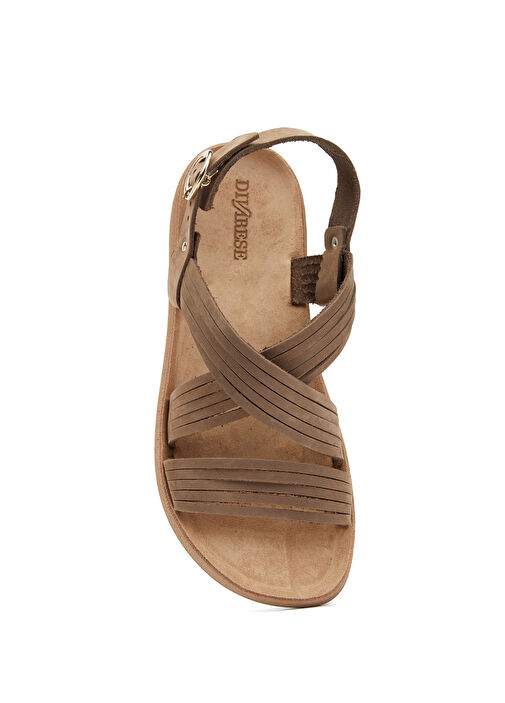 Vizon Kadın Deri Sandalet - Görsel 5