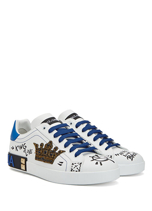 Dolce&gabbana Dolce&gabbana Portofino Mavi Beyaz Erkek Deri Sneaker | Beymen Mavi Beyaz - 3. görsel