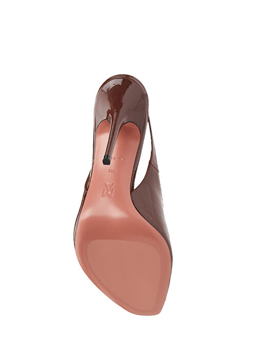 Kristina Koyu Kahverengi Deri Topuklu Ayakkabı - Görsel 6