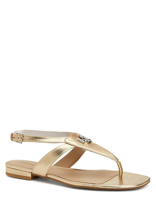 Everley Gold Kadın Deri Sandalet - Görsel 3