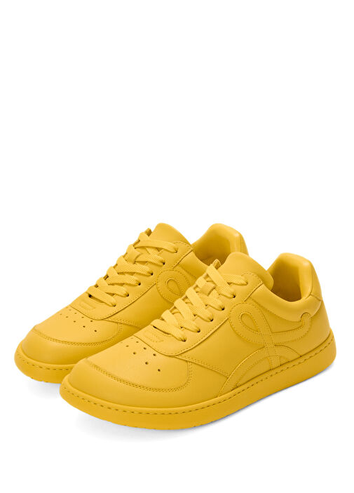 Jambo Sarı Kadın Deri Sneaker - Görsel 3