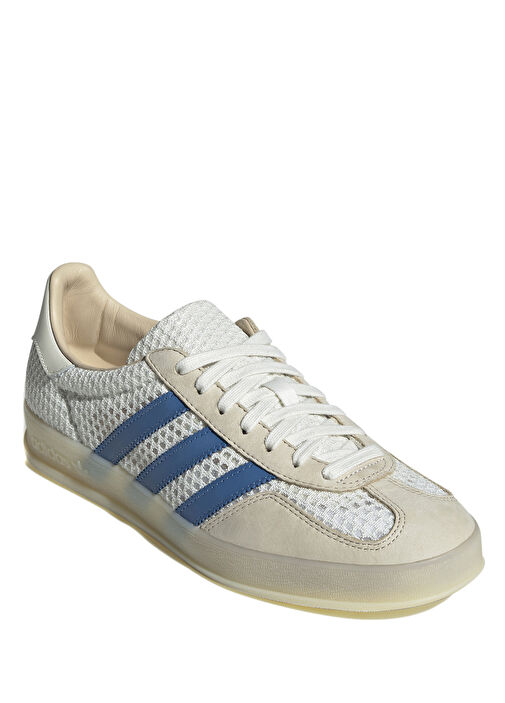 Gazelle Indoor Beyaz Mavi Kadın Deri Sneaker - Görsel 3