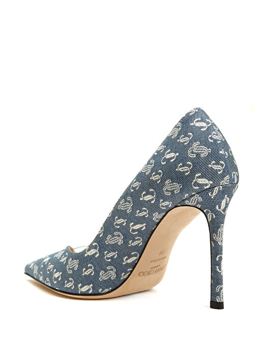 Mavi Logo Jakarlı Denim Stiletto - Görsel 4