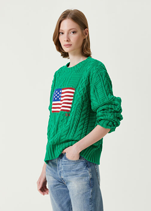 Ralph lauren green cable knit hotsell