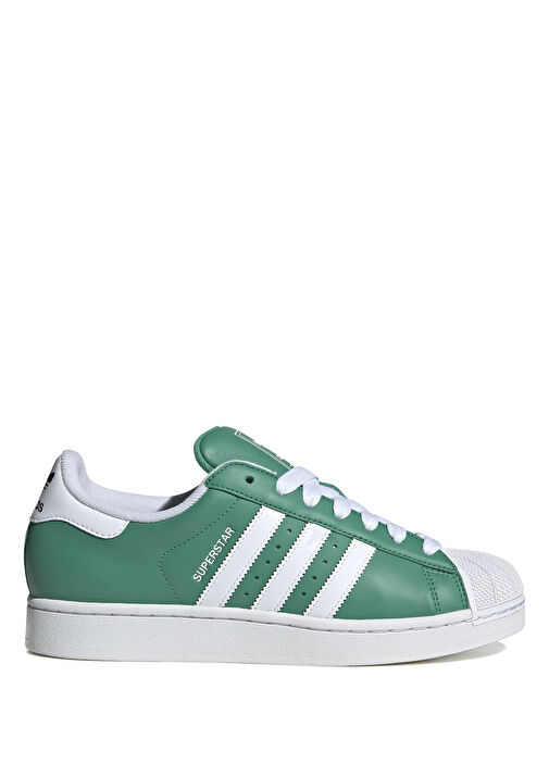 Superstar II Beyaz Yeşil Kadın Deri Sneaker - Görsel 2