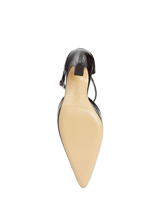 Victoria Koyu Kahverengi Deri Topuklu Ayakkabı - Görsel 6