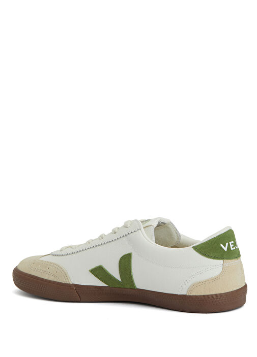 Volley O.T. Beyaz Yeşil Erkek Deri Sneaker - Görsel 4